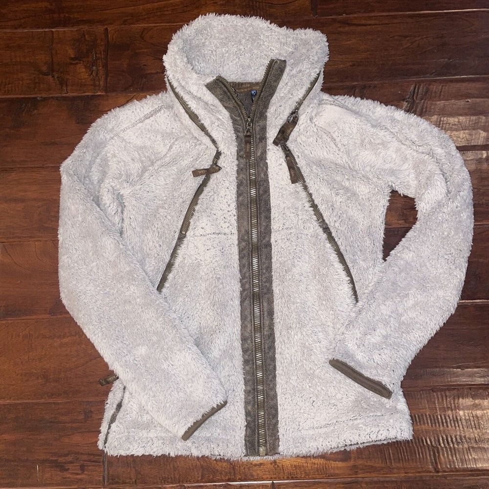 Kuhl Flight Fleece Born Zip in Hidden Hood Stone Size Small *Read